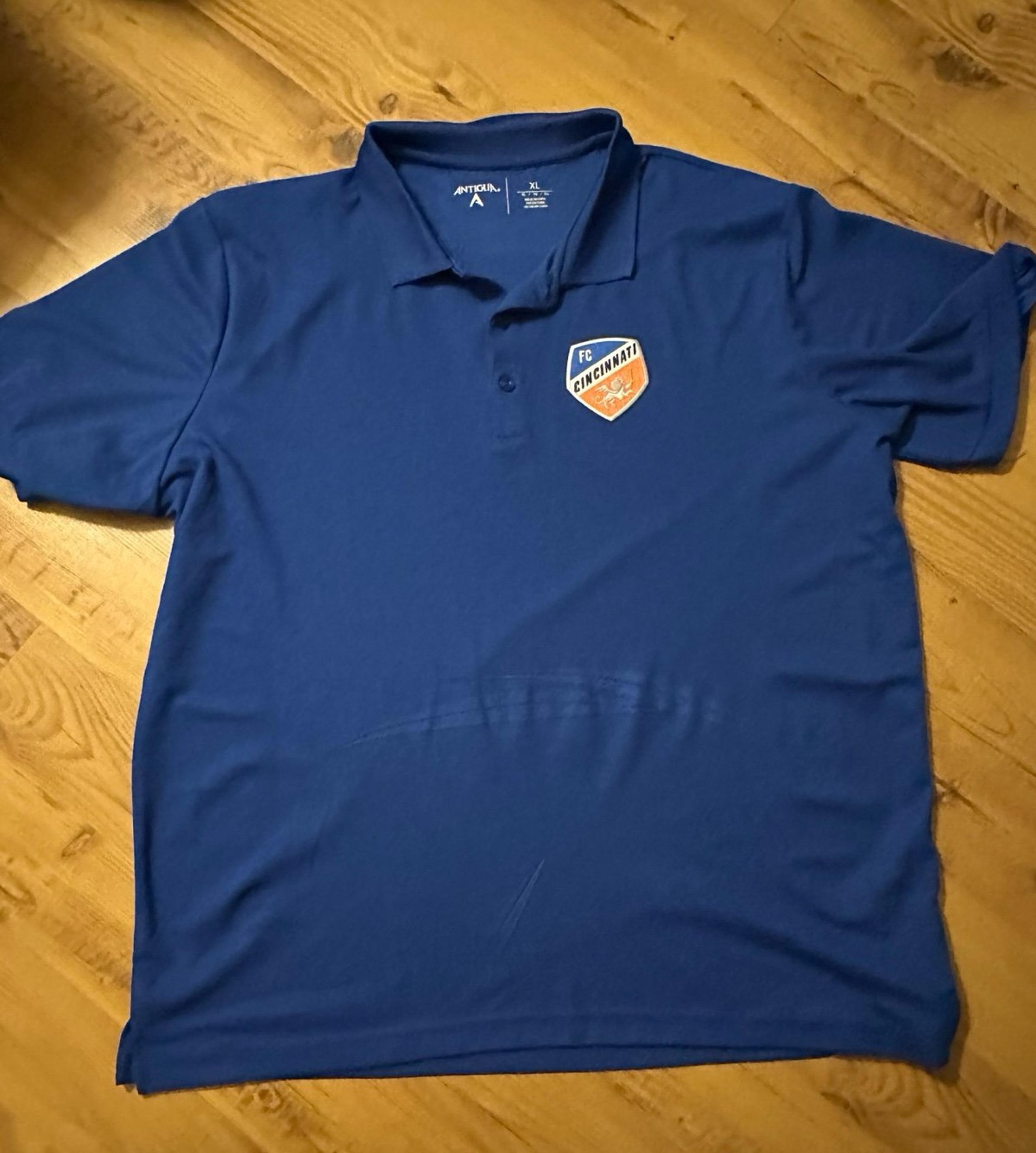 Blue MLS FC Cincinnati Soccer Polo - Antigua