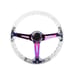 Universal 6-Hole 350mm Deep Dish Clear Crystal Bubble Neo Spoke Steering Wheel