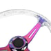 Universal 6-Hole 350mm Deep Dish Clear Crystal Bubble Neo Spoke Steering Wheel