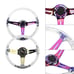 Universal 6-Hole 350mm Deep Dish Clear Crystal Bubble Neo Spoke Steering Wheel