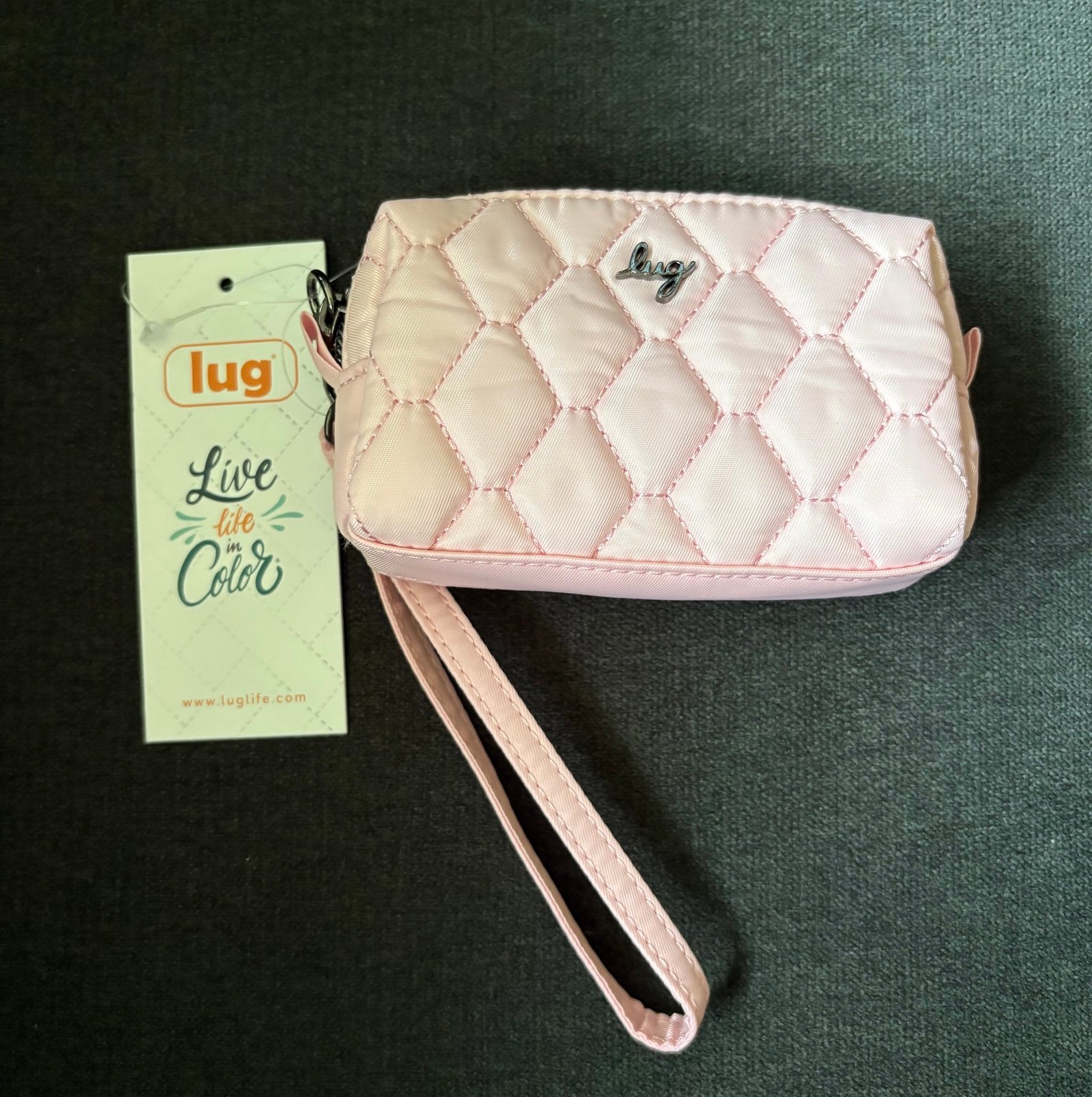 Lug Blimp Zip Around Wristlet Bag Pouch – Bubble Pink