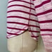 Talbots Button Up Henley Long Sleeve Shirt Purple Striped Large NWT
