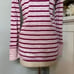 Talbots Button Up Henley Long Sleeve Shirt Purple Striped Large NWT