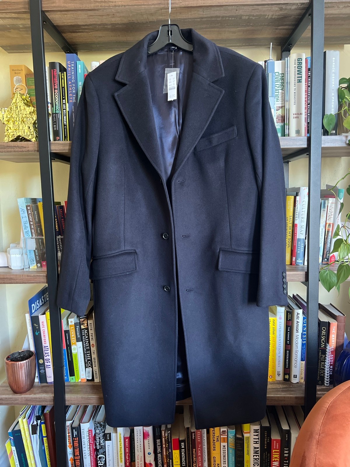 NWT J. Crew navy topcoat