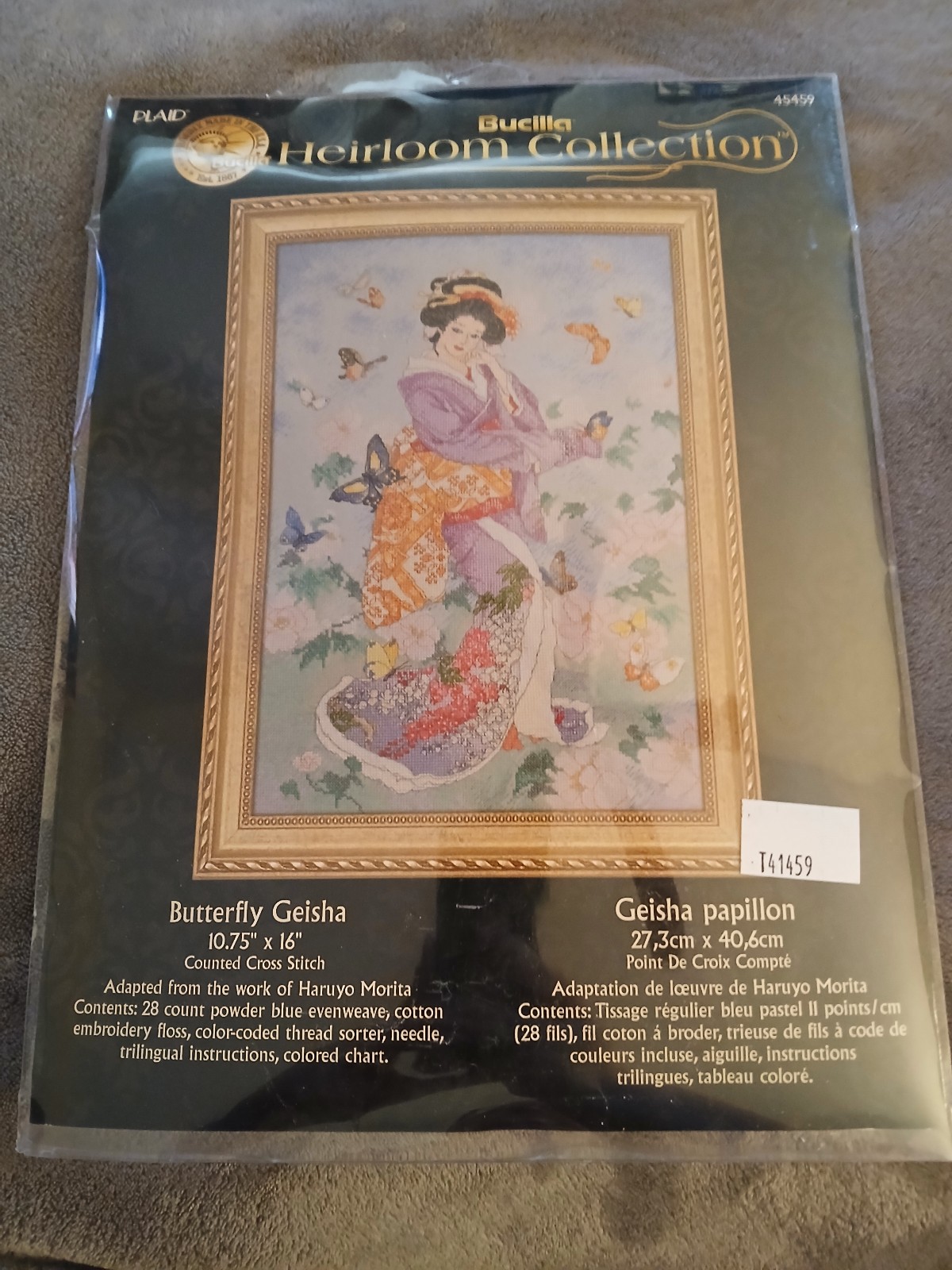 NEW Bucilla Heirloom Collection Cross Stitch Kit Butterfly Geisha