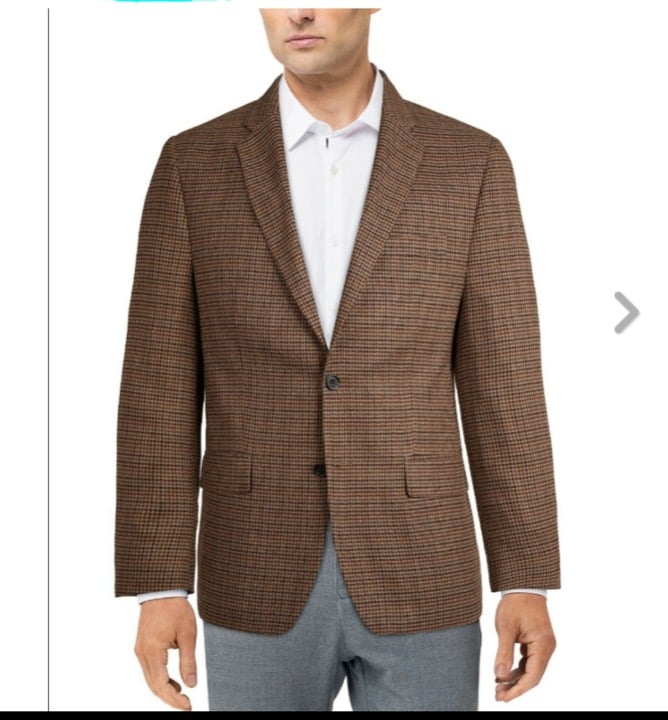 Lauren Ralph Lauren Mens Ultra Flex Sport Coat Stretch Brow 46 Regular