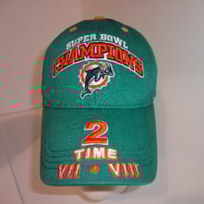 MIAMI DOLPHINS CAP FOR 2 SUPERBOWLS