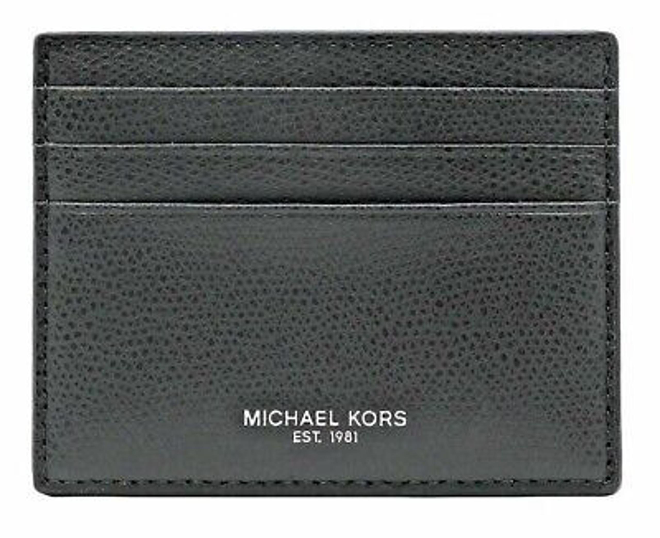 Michael Kors Warren Tall Card Case Leather Black (36T7LWRD1L BLACK)