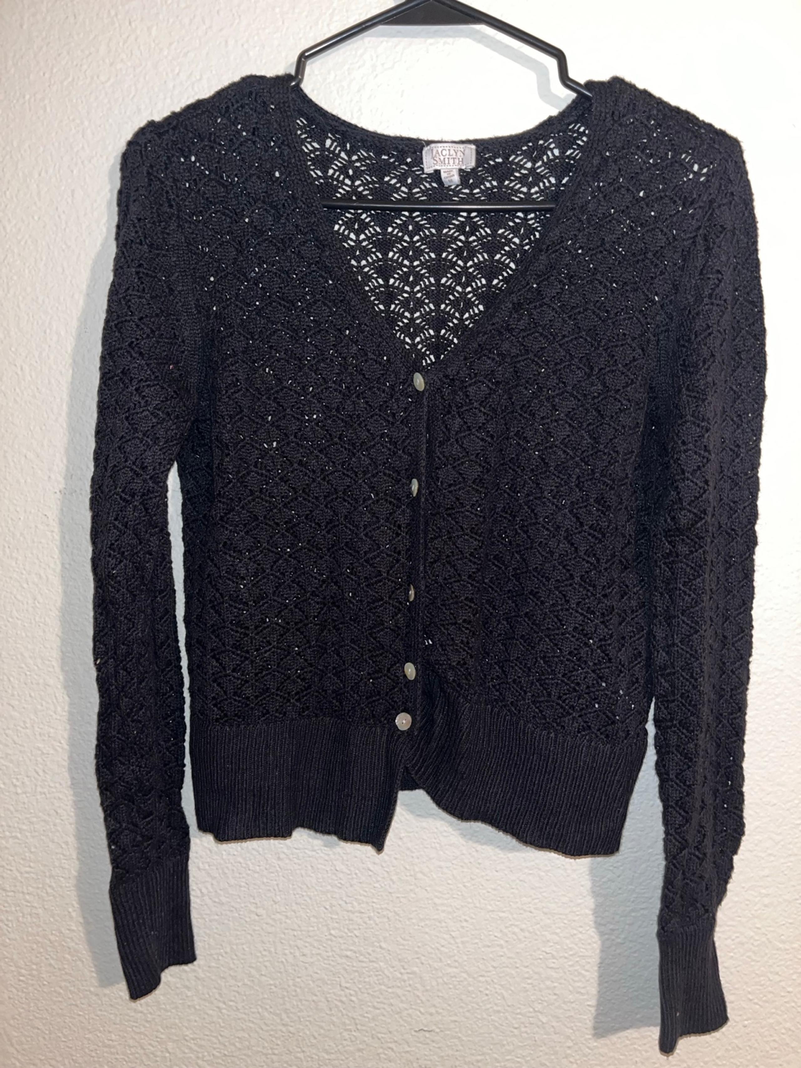 Black knitted cardigan