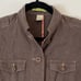 Sigrid Olsen Linen Shirt Jacket Women Size 4 Brown Button Down Pockets Utility