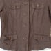 Sigrid Olsen Linen Shirt Jacket Women Size 4 Brown Button Down Pockets Utility