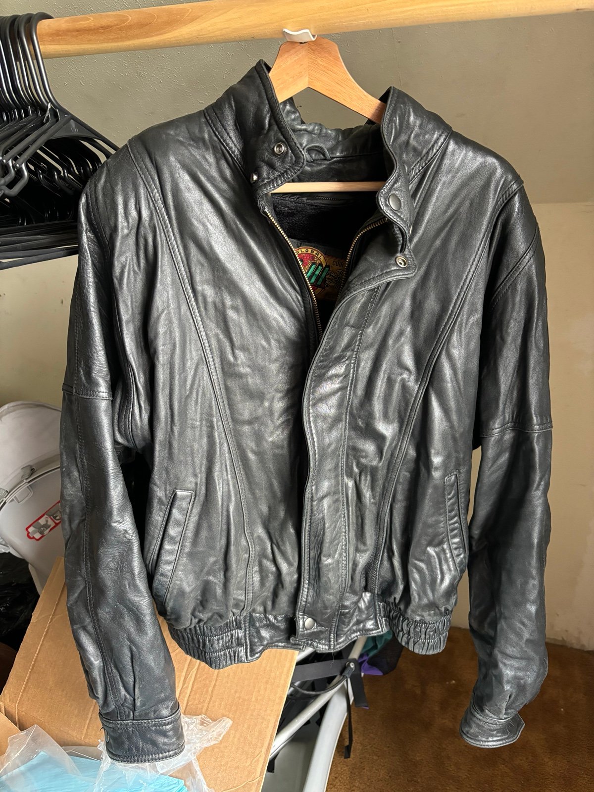 G-III Men’s Leather Bomber Jacket