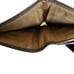 Coach Signature Gray Monogram Jacquard Brown Leather Trim Trifold Wallet Y2K