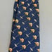 Vintage gucci pure silk 1973 navy blue tie