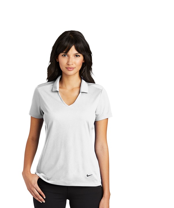 Nike Ladies Dri-FIT Vertical Mesh Polo 637165 White Size XL (New)