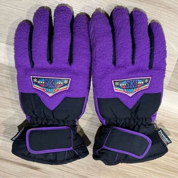 Vintage 90’s Thinsulate Purple Ski Gloves XL Unisex