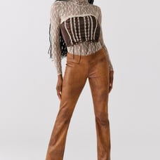 NWT UO Western Faux Suede Micro-Bootcut Pant