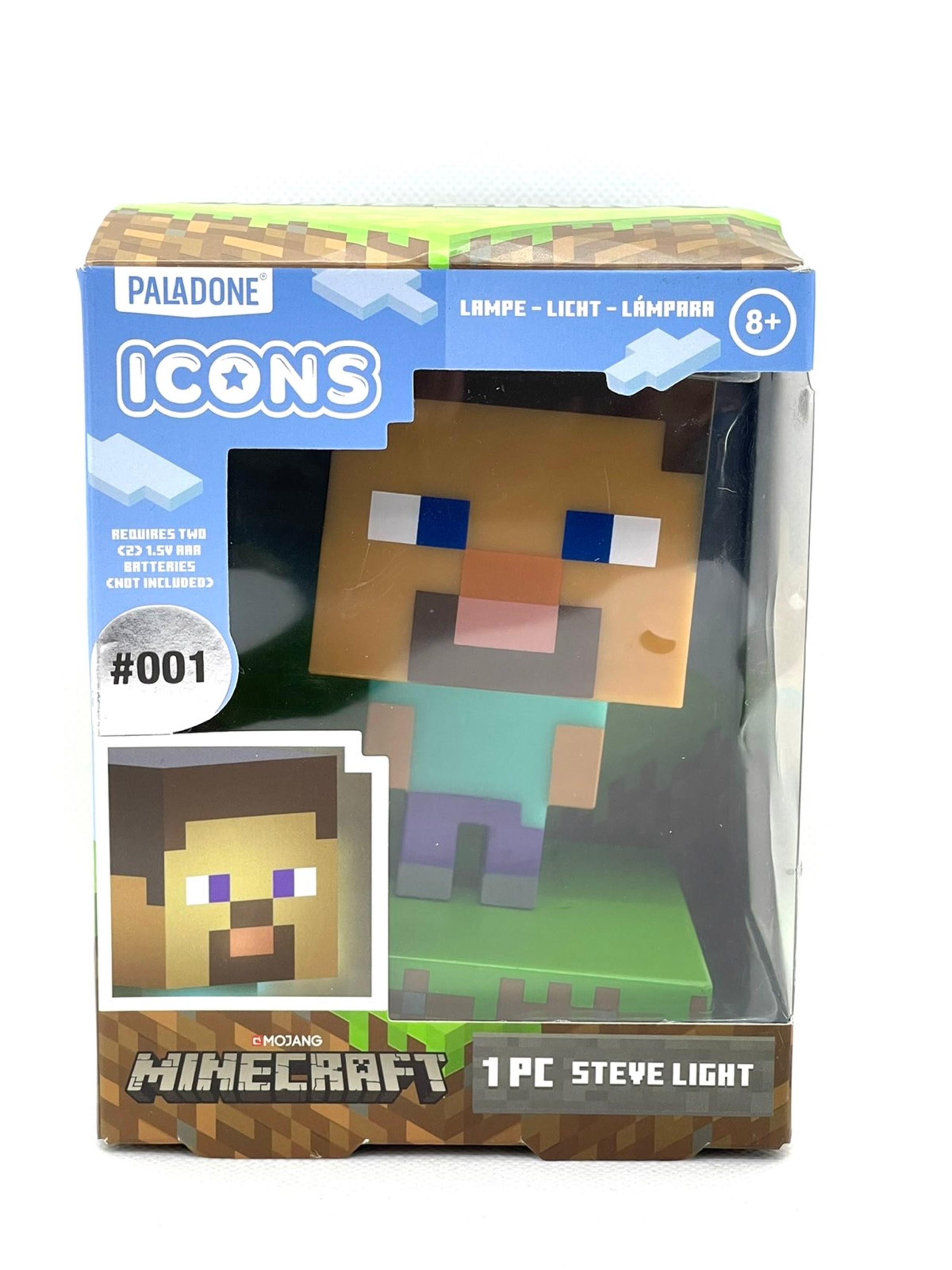 Minecraft STEVE Icon Light 3D Character Lamp Nightlight Video Game Figure Decor