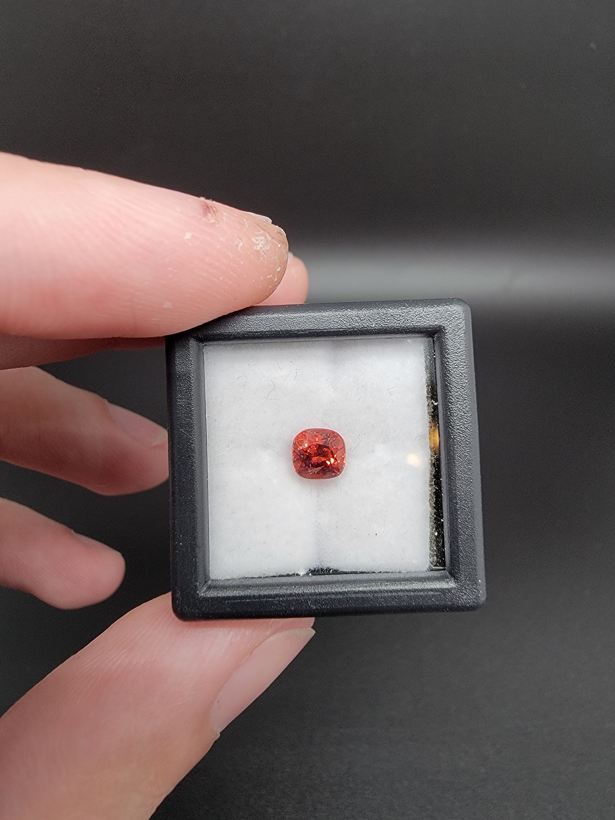 Orangy Red Spinel from Vietnam 0.74 carats