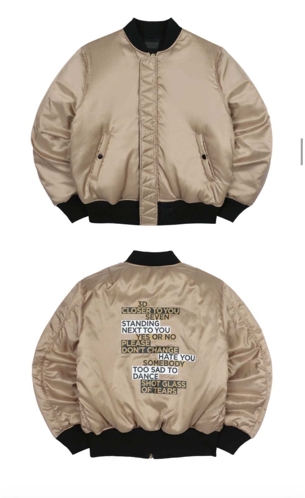 BRAND NEW Official BTS Jungkook Golden Bomber Jacket (Size