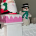 Christmas set chimney Santa topper w snowman dollhouse playschool