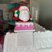 Christmas set chimney Santa topper w snowman dollhouse playschool