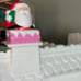 Christmas set chimney Santa topper w snowman dollhouse playschool