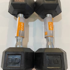 10LB Dumbbell Rubber Hex CAP