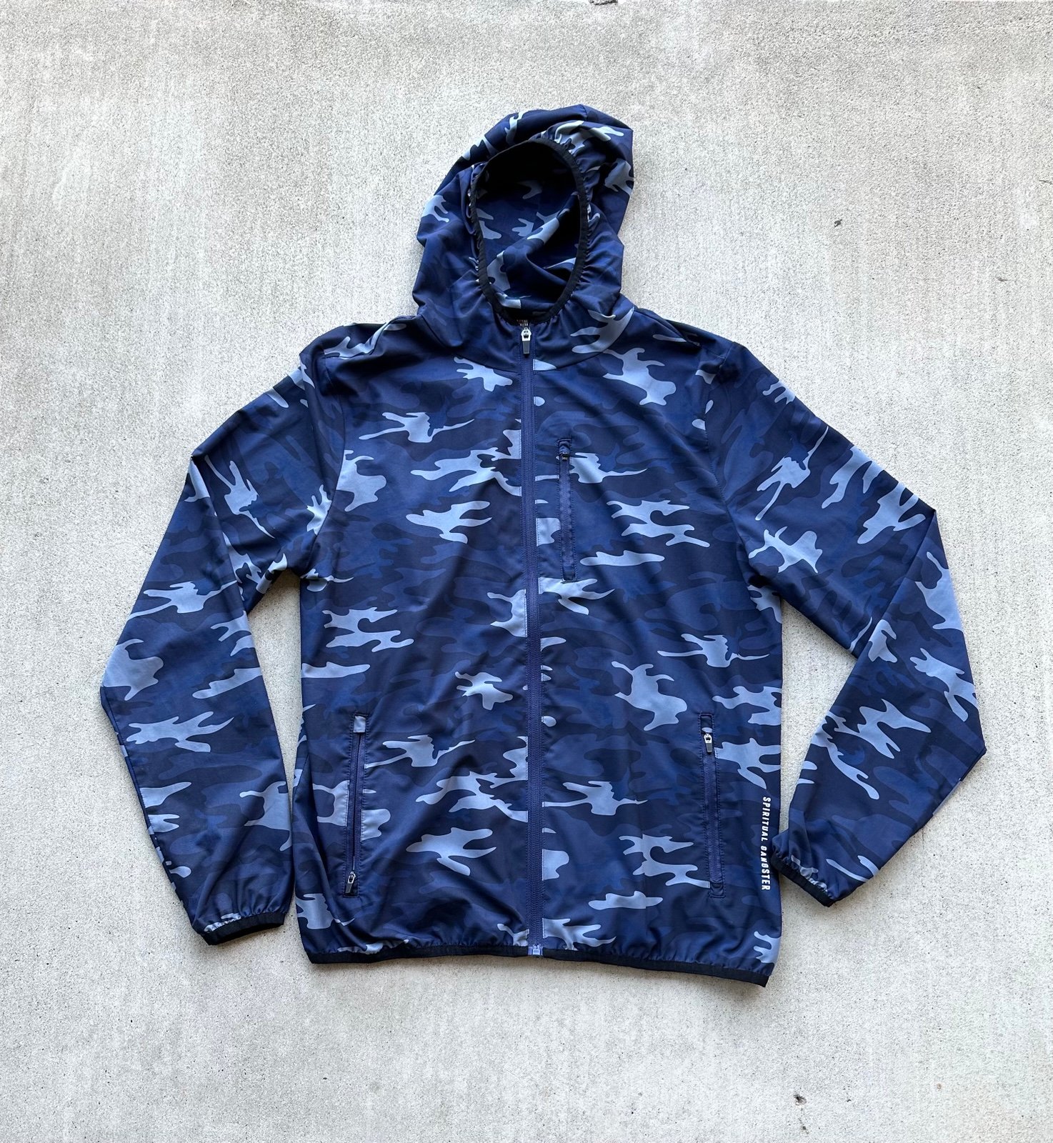 Spiritual Gangster Activewear Camo Hoodie Men Size Medium Zip Up