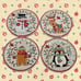 Adorable Temptations Holiday Coasters Snowman-Reindeer-Penguin-Gingerbread Man