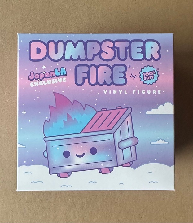 Dumpster Fire Kawaii Galaxy Trash JapanLA Limited Edition Vinyl Figure 100% Soft