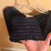 St. John Evening Marie Gray vintage embellished scoop-neck ruffle navy sweater
