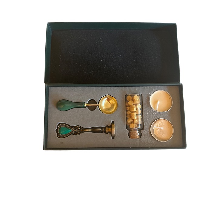 Sealing Wax Kit With Stamps & Melting Tools Set With Love emboss