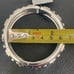 2x SEQUIN Crystal Rhinestone Metallic Bangle Bracelet Navy Enamel Pair NWT 66