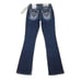 Miss Me Womens Wing Cross Rhinestone Mid-Rise Boot Cut Jeans Size 26×34
