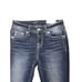 Miss Me Womens Wing Cross Rhinestone Mid-Rise Boot Cut Jeans Size 26×34