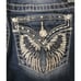 Miss Me Womens Wing Cross Rhinestone Mid-Rise Boot Cut Jeans Size 26×34