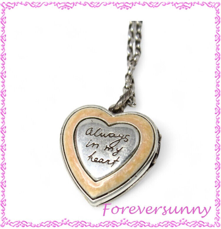 Brighton Always In My Heart Pink Flower Locket Pendant Necklace