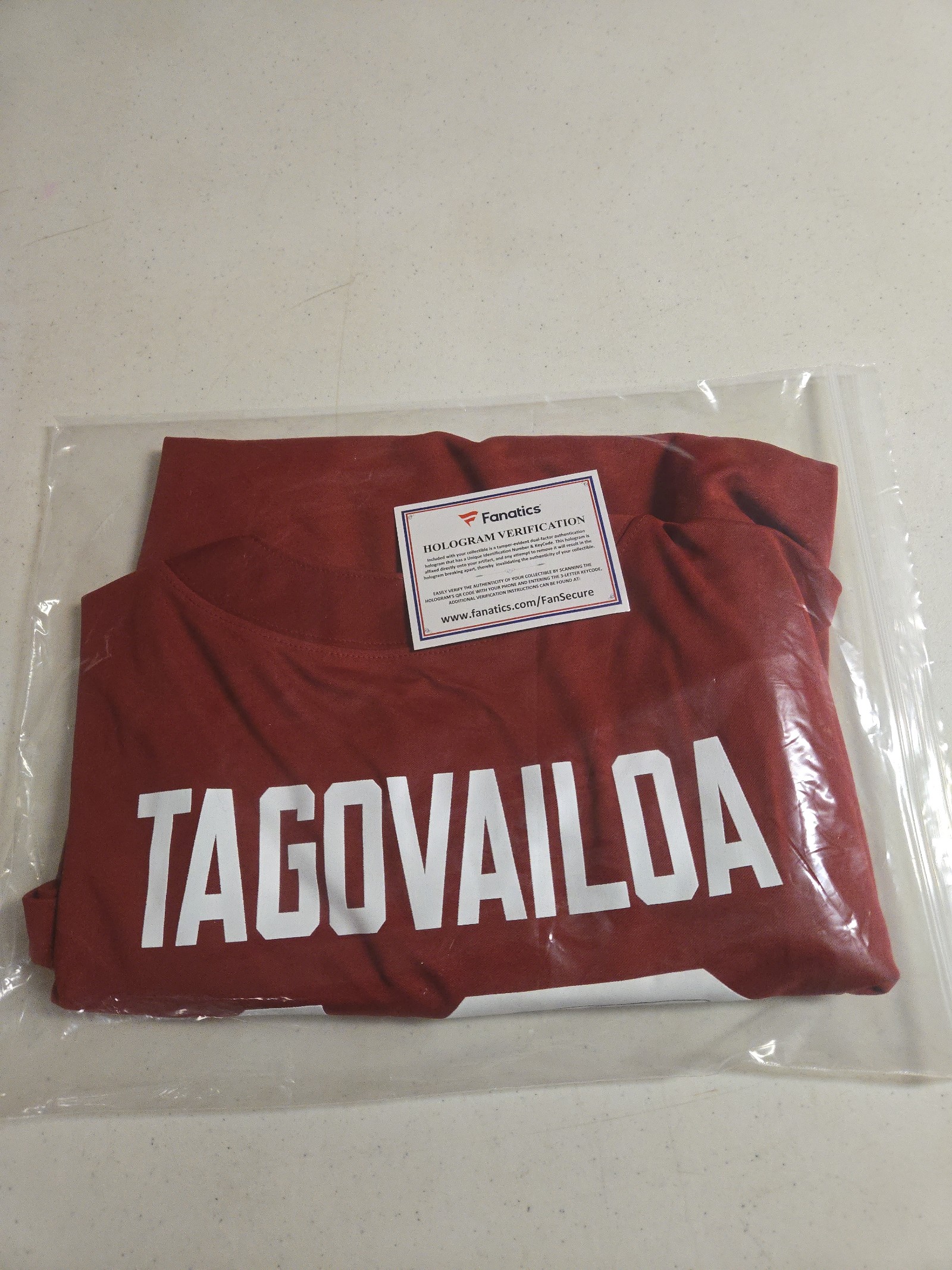 Tua Tagovailoa #13 Alabama Crimson Tide Autograph Nike Authentic Jersey
