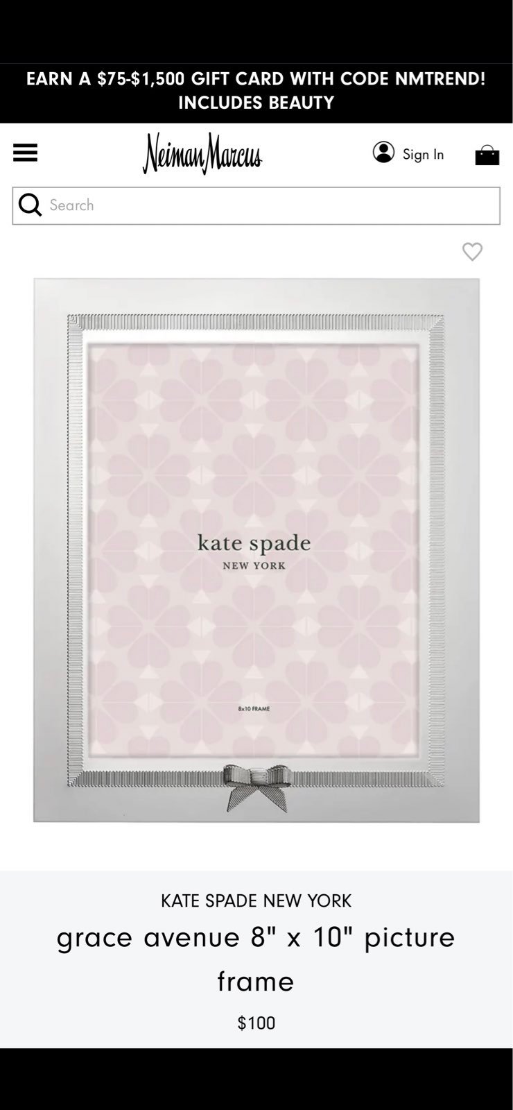 Kate Spade New York picture Frame
