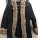 Leather Coat with fur trim