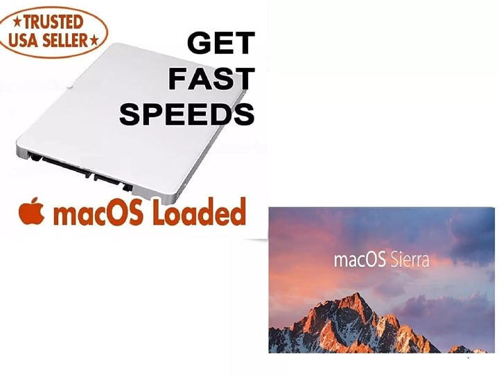 Pre-Loaded 120GB SSD macOS Sierra 2.5” for Apple MacBook Pro, Mac Mini & iMac