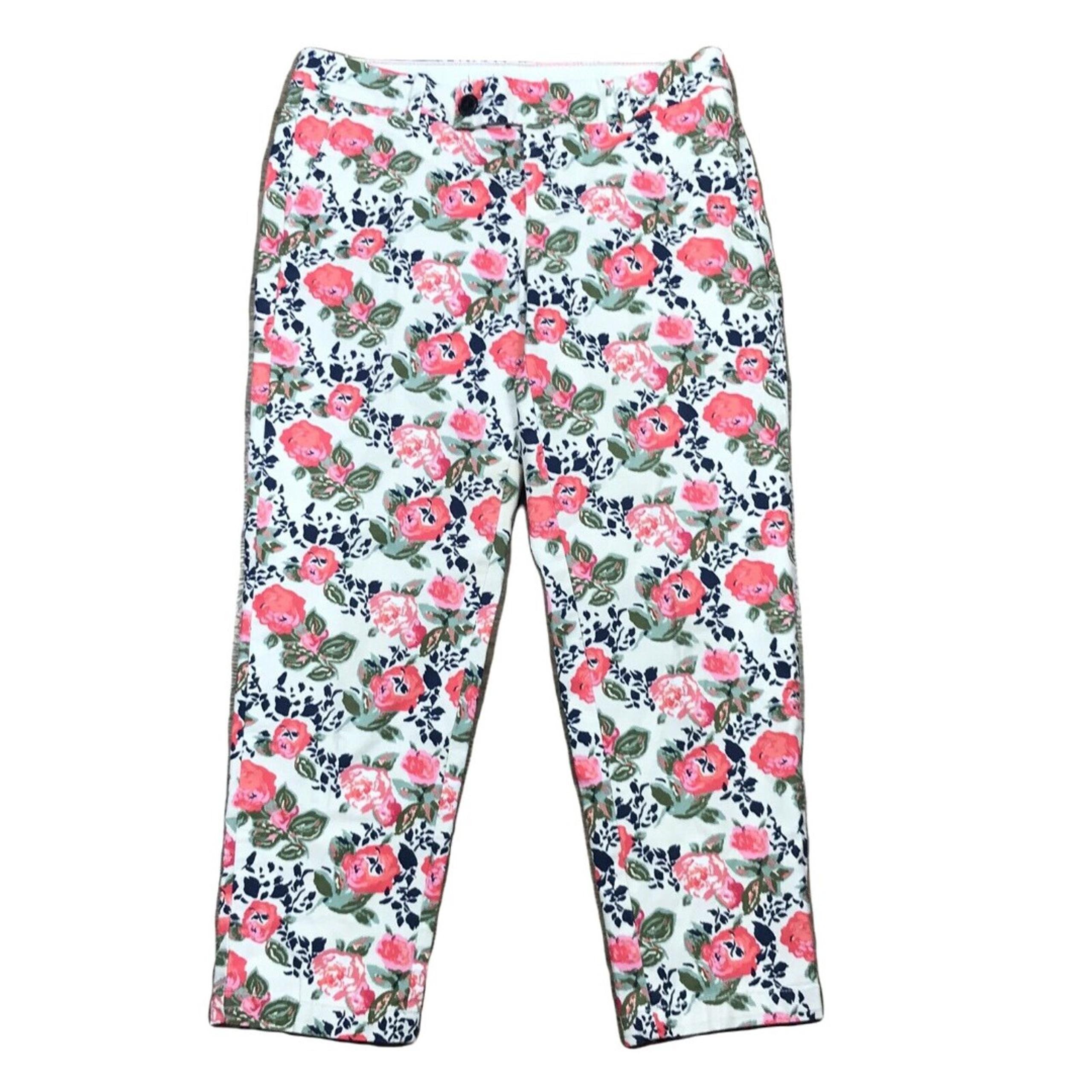 Dockers Casual Pants ~ Sz 6 ~ White ~ Low Rise ~ 25" Inseam ~ Floral