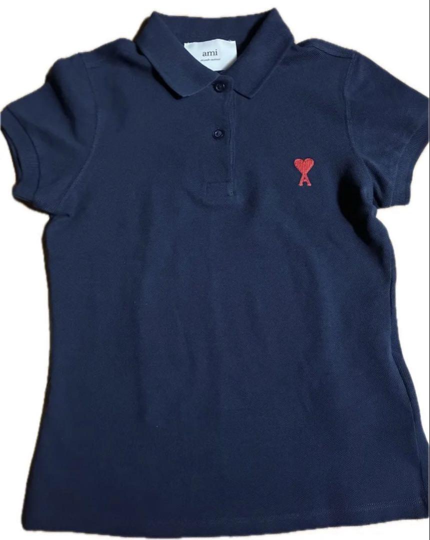 Ami Paris Polo Shirt (Navy)