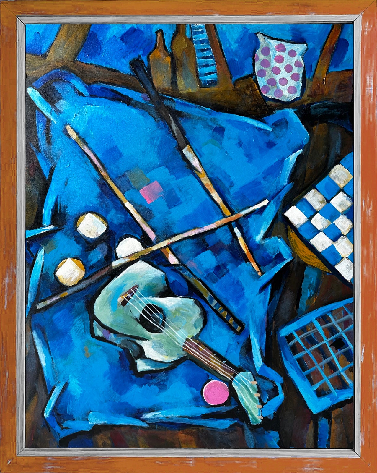 Original painting acrylic and oil on canvas