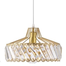 CHOOHUE Golden Crystal Pendant Light Modern Ceiling Hanging Pendant Light