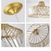 CHOOHUE Golden Crystal Pendant Light Modern Ceiling Hanging Pendant Light