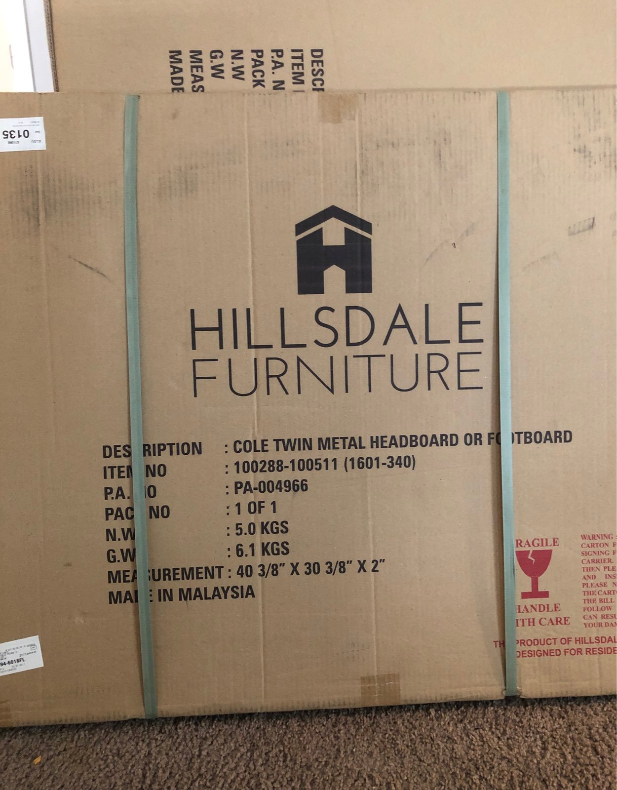 Two cole twin metal headboard/footboard