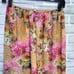 Vintage 90s Victorias Secret S Sheer Chiffon Filigree Floral Wide Leg Pants