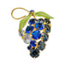 Vintage Enamel & Rhinestone Grape Brooch (A438)